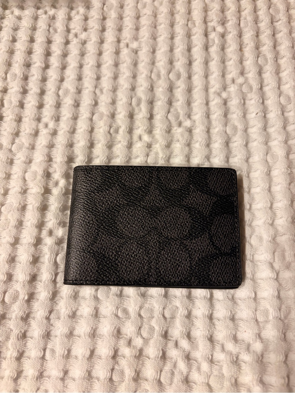 Coach Men's Black Leather Bifold Wallet